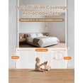 thumbnail image 3 of Upgraded Retractable Baby Gate - 71" Wide 34" Tall Mesh Child Safety Gate with High-Density Reinforced Rods, Easy One-Hand Operation Retractable Dog Gate, Fits Baseboards, White, 3 of 16