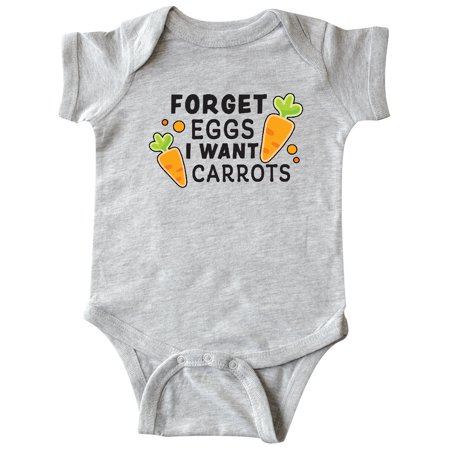 

Inktastic Easter Forget Eggs I want Carrots Gift Baby Boy or Baby Girl Bodysuit