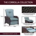 thumbnail image 5 of Corrolla Outdoor Luxury Recliner in Blue, 5 of 6