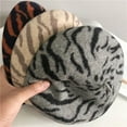 thumbnail image 5 of CoCopeaunt Fashionable Street Photography Wool Zebra Pattern Beret, Female Autumn And Winter Personality Retro Artist Hat Fashion, 5 of 6