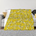 thumbnail image 1 of Balery Banana A Manta de Franela con Dibujo, Lujo Ultra Suave y Cálido, Antipelusa y Resistente a las Arrugas para Cama, Sofá, Camping -40"x30", 1 of 6