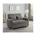 thumbnail image 5 of Justine 54" Brown Corduroy Fabric Convertible Sleeper Loveseat, 5 of 7