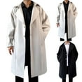 thumbnail image 5 of Aihuaihua Mens Trench Coat Single Breasted Outerwear Top Lapel Collar For Men Cardigan Jackets for Men Fall Spring Beige XL, 5 of 5