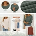 thumbnail image 5 of SUNBS Sweaters for Womens Long Sleeve Shirts Button Cuffs Tunic Blouse Fashion Outfits, 5 of 9