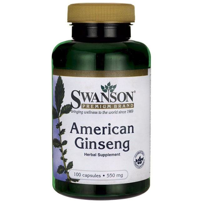 Swanson American Ginseng 550 mg 100 Capsules