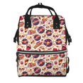 thumbnail image 1 of Fotbe rock music Skull record Mochila Maternidad - Lona de Sarga Impermeable, Mochila de Pañales de Gran Capacidad con Múltiples Bolsillos y Correas Ajustables, 1 of 6