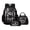 American Flag Hunting Deer, variant on Black Cat Astronaut Planets Print School Supplies for Students 17 Inch Backpack with Lunch Box Pencil Case 3Pcs Set Large Capacity Bookbag for Boys Girls Back to School Gifts
