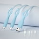 thumbnail image 1 of Protector de silicona para cable de carga | 3 piezas antidobleces y roturas para Lightning, Tipo C y USB | Compatible con teléfonos Android y Apple, 1 of 6