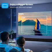 FANGOR WiFi Bluetooth Projector, Portable Movie projector Native 1080P for Home &Outdoor, Full HD Video Projector Compatible with Phone/Laptop/PC/ TV Stick/USB/SD card (Tripod included)