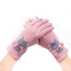 thumbnail image 1 of Jumpingount 1 par de guantes de Otoño Invierno para mujer, guantes térmicos de dibujos animados a prueba de viento con pantalla táctil para deportes al guantes y mitones Rosado Jumpingount AP013054-04, 1 of 6