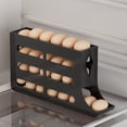 thumbnail image 3 of Xihbxyly Ofertas Relampago Organizadores de Huevos para Refrigerantes de 4 Nives y Ruedas Automáticas, Dispensarios de Huevos En Ahorra Espacio, Estante para 30 Huevos, Dispensarios de Huevos En Gran, 3 of 5