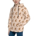 thumbnail image 2 of Lsque Cute Squirrel Patten Youth Hoodie Sweatshirt Pullover with Kangaroo Pocket Boys and Girls Hoodie Warm Hoodie for Kids-Small, 2 of 6