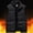 Black, variant on WIZUTIZ Men's Thermal Vest Solid Color Zip Multi-Pocket Stand Collar Fleece Lined Thick Sleeveless Jacket for Winter Spring Outdoor Work Daily Wear