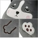 thumbnail image 4 of Cute Animal Plush Pillow , Cartoon Animals Soft Stuffed Pets Toy with Hand Muffs Warmer for Kids Women (Husky) Dark Grey Medium, 4 of 4