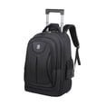 thumbnail image 2 of Mochila de viaje con ruedas, maletín para ordenador portátil con ruedas, carrito resistente al agua, bolsa de de negocios, bolsa con ruedas , Negro, 2 of 8