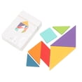 thumbnail image 1 of Rompecabezas de madera Geometría Tangram con tarjetas niños bloques de construcción juguete para juego educativo, 1 of 5
