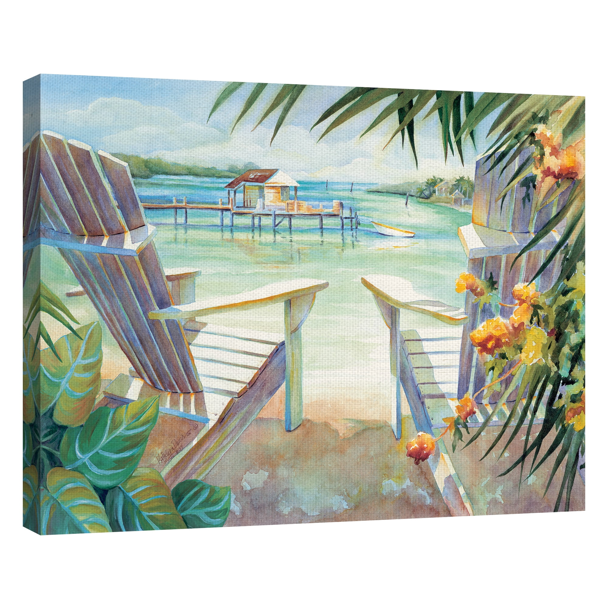 Masterpiece Art Gallery Lazy Beach Daze I by Kathleen Denis Canvas Art Print 22" x 28"