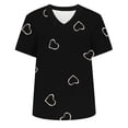 thumbnail image 4 of Lroveb Breast Cancer Awareness Shirts for Women V Neck Print Love Short Sleeve T Shirt Pink Ribbon Graphic Tees Black, 4 of 5