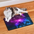 thumbnail image 2 of Dog Food Mat Space Galaxy Astronaut Planet Starry Night Cosmos Pet Feeding Mat Absorbent Waterproof Non-Slip Durable, 2 of 4