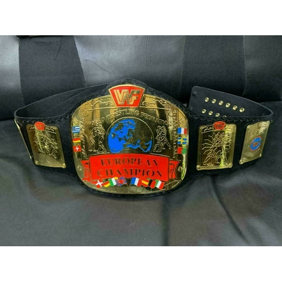 WWF EUROPEAN CHAMPIONSHIP BELT WWE HEAVYWEIGHT EU WRESTLING CHAMPIONSHIP TITLE