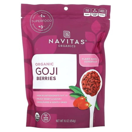 Navitas Organics, Organic Goji Berries, 16 oz Pack of 2