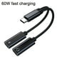 thumbnail image 2 of Divisor USB C Vhermosa carga rápida PD 60W audio mejorado Negro, 2 of 5