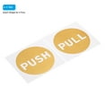 thumbnail image 3 of Uxcell 4" Dia PVC Adhesive Round Push Pull Door Sign Golden 4 Set, 3 of 6