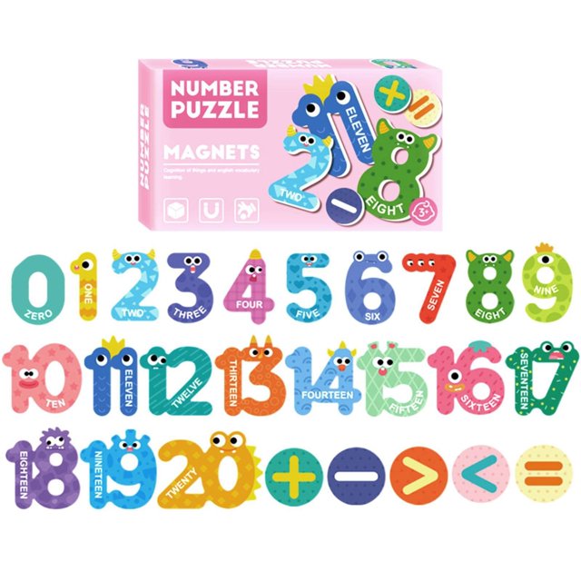 Kjfeif 26-Piece Alphabet and Number Fridge Magnets Set, Colorful Educational Toy for Toddlers, Perfect for Early Math and Letter Learning at Home or Preschool Classroom