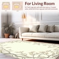 thumbnail image 2 of ODIKA 6'x9' Machine Washable Non-Slip Area Rug, Botanical Vine with Stylized Leaf Accents High Traffic Rug, Beige, 253694, 2 of 7