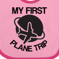 thumbnail image 4 of Inktastic My First Plane Trip Airplane Boys or Girls Baby Bib, 4 of 4