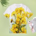 thumbnail image 5 of Bee And Flowers T-Shirt O Neck Oversize T-Shirts Short Sleeve Classic Tees Women Summer Graphic Tops, 5 of 5