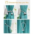 thumbnail image 2 of 8 Pack Magnetic Curtain Tiebacks, Drapery Holdbacks with Upgraded Magnet Convenient Drape Tie Backs European Style Decorative Curtain Ties for Home&Office Window Draperies(Grey), 2 of 5