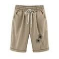 thumbnail image 1 of Pantalones Cortos Casuales Impresos de la Cintura Elástica con Bolsillos, Pantalones Casuales para Todo el Uso Diario de la Temporada, 1 of 3