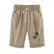 thumbnail image 1 of Pantalones Cortos Casuales Impresos de la Cintura Elástica con Bolsillos, Pantalones Casuales para Todo el Uso Diario de la Temporada, 1 of 3