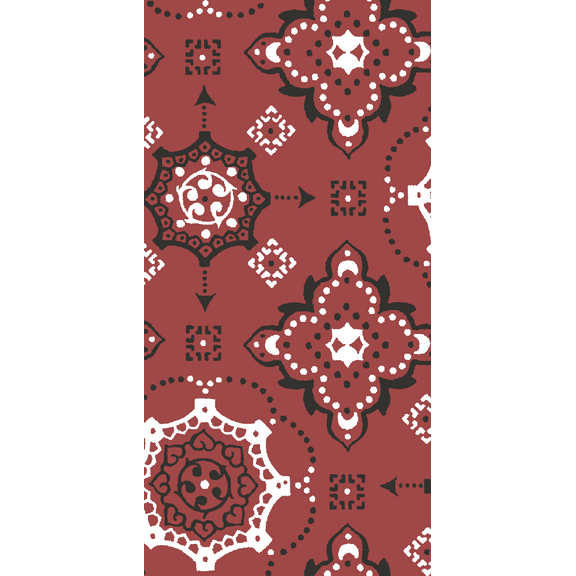 Waverly Inspirations 100% Cotton 18" x 21" Howdy Poppy Color Pre-cut Fat Quarter, 1 Each