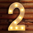 thumbnail image 2 of Clearance! Light Light Standing Plastic Wihte Hanging Letters Letter Warm LED Up Lights Home Decor, 2 of 2