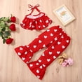 thumbnail image 4 of Sngxgn Girls 2 Piece Outfits Color Tee Crew Neck Top Legging Girl Sweatpants Sweatsuits Tracksuits(Red,110), 4 of 7