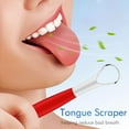 thumbnail image 2 of Tongue Scraper for Tongue Cleaning Reducing Bad Breath Stainless Steel Tongue Cleaners Metal Tongue Cleaning Tool, 2 of 7