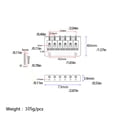 thumbnail image 2 of Electric Guitar Hardtail Bridge With Screws and Wench 6-Strings for Musical Instrument Bass Replacement Part Stable Saddle Bridges Bass Children Beginners, 2 of 7