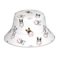 thumbnail image 3 of Daiia Bbaseball Dog Pattern Bucket Hat - Trendy Cotton Sun Hat for Beach, Golf, Fishing - Fun Outdoor Vacation Boonie for Men and Women, 3 of 9