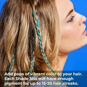 Hally Hair Shade Stix, Patent-Pending Temporary Hair Makeup, Blue, Vegan, 12 ml