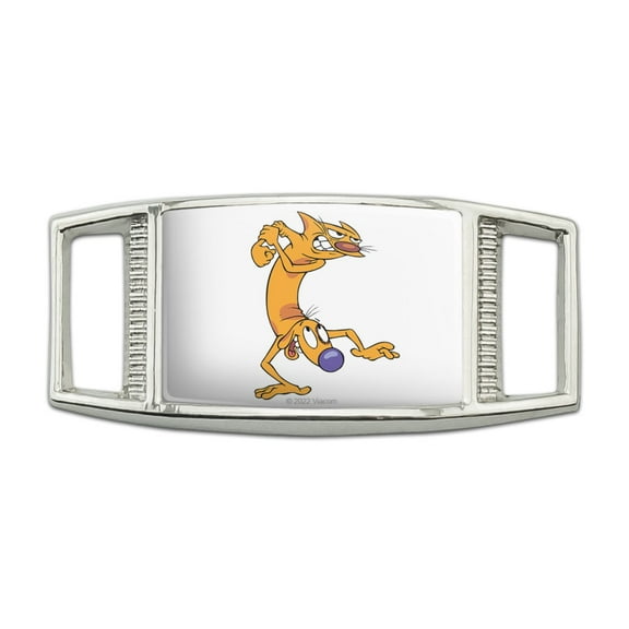 CatDog Ready to Fight Rectangular Shoe Shoelace Shoe Lace Tag Runner Gym Charm Decoration