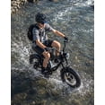 thumbnail image 5 of Actbest Blaze Retro Electric Bike for Adults, 16"x4.0 Fat Tire Vintage E‑Bicycle, 500W Hub Motor 28MPH（Peak 1500W）, 48V 13Ah Removable Battery, Dual Shock Absorption,Black & Gray, 5 of 7