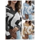thumbnail image 3 of Camiseta mujer, Suéter de mujer con cuello en V Suéteres casuales sueltos Abody Negro/Grande, 3 of 7