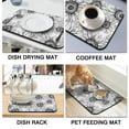 thumbnail image 4 of Washable Rubber Sunflower Cute Floral Dish Drying Mats for Kitchen Counter Home Large Coffee Bar Pad Accessories and Decor for Utensils Stemware 19.5''x12'', 4 of 7