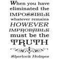 thumbnail image 3 of CafePress - Sherlock Holmes Impossible Quote Pajamas - Women's Dark Pajamas, 3 of 4