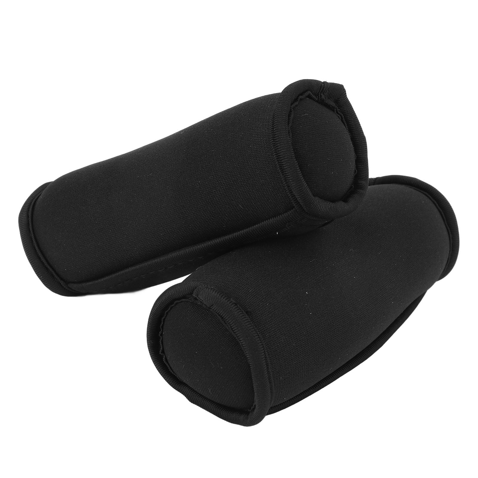 Rupoun Handheld Soft Dumbbells with Hand Strap Weighted Running Fitness Sandbag Walking Hand Weight Sets for Men Women Black, 2 lbs / 910g
