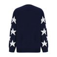 thumbnail image 4 of FRSASU Women fashionable and comfortable Sweater Fall Star Pullover Long Sleeve Crewneck Casual Cute Sweaters Tops Blue, 4 of 9