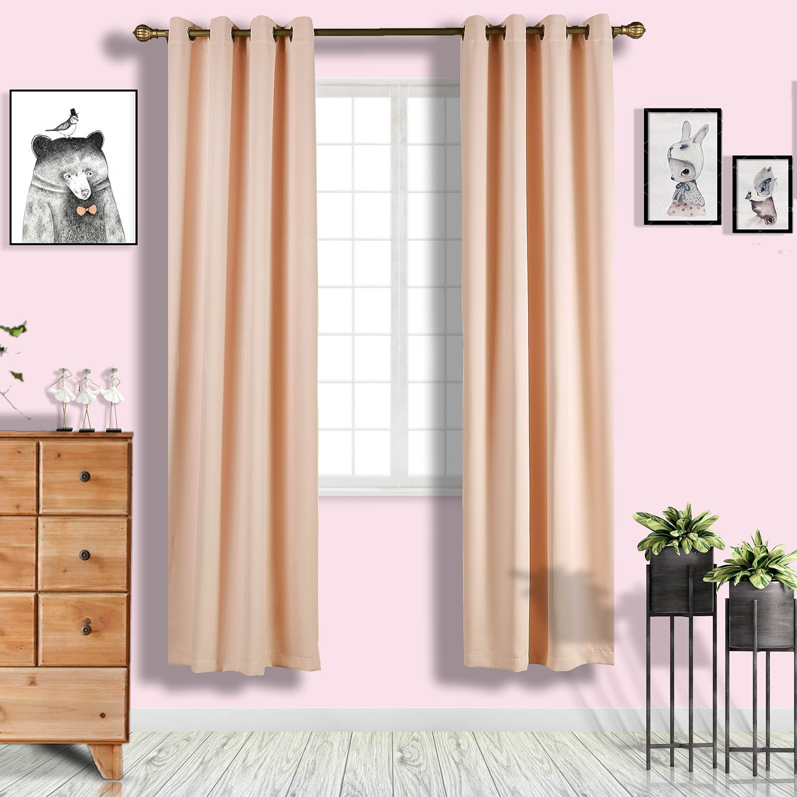 Blush Blackout Curtains | 2 Packs | 52 x 96 Inch Blackout Curtains
