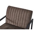 thumbnail image 4 of Accent Chair, Modern Velvet Upholstered Leisure Armchair with Metal Frame and Padded Backrest, Comfy Single Sofa Chair Reading Chair for Living Room, Bedroom, Balcony, Office, Brown, 4 of 7